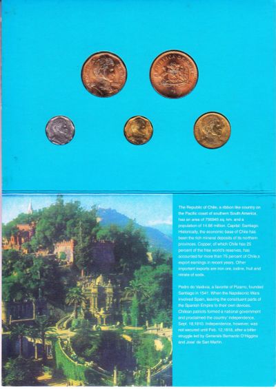 Лот: 11854705. Фото: 1. Чили Годовой набор монет 1993г... Наборы монет