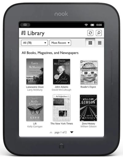 Лот: 8654747. Фото: 1. Barnes & Noble Nook Simple Touch. Электронные книги