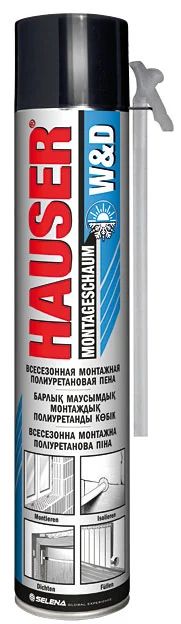 Лот: 7018898. Фото: 1. Монтажная пена Hauser W&D,750... Клеи, герметики, пена монтажная, клейкие ленты