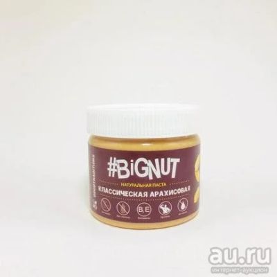 Лот: 15180316. Фото: 1. Арахисовая паста #Bignut "Классическая... Диетическое питание