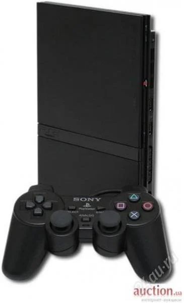 Лот: 448585. Фото: 1. sony playstation 2 slim black... Игровые приставки, консоли