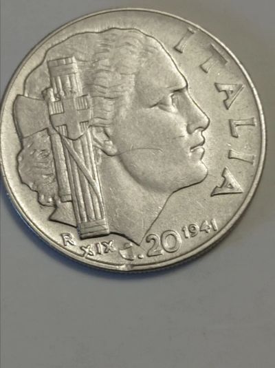 Лот: 8749335. Фото: 1. 20 чентезимо 1941 года. Италия... Европа