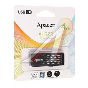 Лот: 3412563. Фото: 1. Флешка 4GB Apacer AH323 на USB... USB-флеш карты