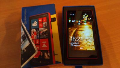 Лот: 7191264. Фото: 1. NOKIA LUMIA 820 + Кожаный чехол... Смартфоны
