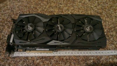 Лот: 12079724. Фото: 1. Видеокарта ASUS GTX 1070 STRIX... Видеокарты