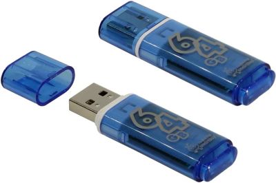 Лот: 7652725. Фото: 1. USB Флешка 64GB SmartBuy, Glossy... USB-флеш карты