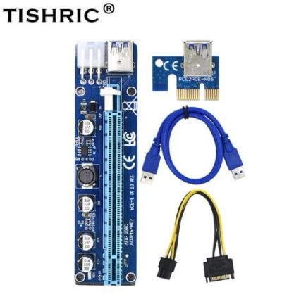 Лот: 10949806. Фото: 1. Райзер (Riser) PCI-E 1x-16x с... Шлейфы, кабели, переходники