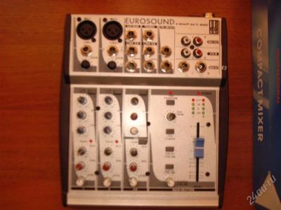 Лот: 2660354. Фото: 1. Микшерный пульт- eurosound compact-602. Микшеры, предусилители, микрофонные эффекты