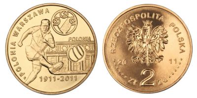 Лот: 4500096. Фото: 1. 2 злотых 2011 год. Футбольный... Европа