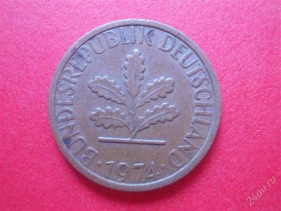 Лот: 2583694. Фото: 1. Германия 1 пфениег 1974 год. Германия и Австрия