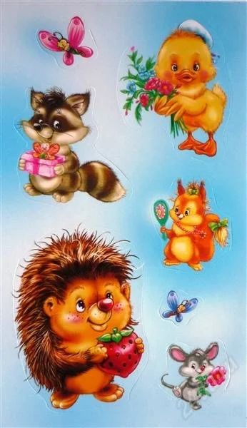 Лот: 2353428. Фото: 1. наклейки детские "зверятки "-... Другое (игрушки)