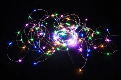 Лот: 16903170. Фото: 1. Нить-Роса 100 LED, Мульти, на... Гирлянды, шарики, новогодние аксессуары