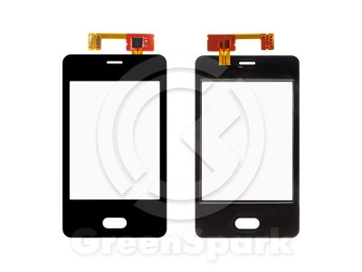 Лот: 16537916. Фото: 1. Тачскрин для Nokia 501 (черный... Дисплеи, дисплейные модули, тачскрины