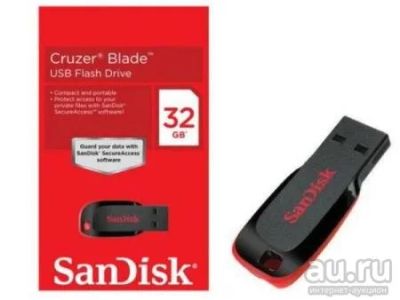 Лот: 15486304. Фото: 1. SanDisk "Cruzer Blade" 32Gb. USB-флеш карты