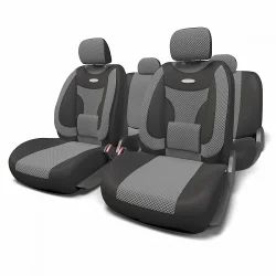 Лот: 14471341. Фото: 1. ECO-1105 BK/D.GY (M) Авточехлы... Чехлы, коврики, оплетки руля