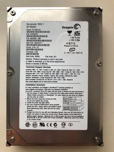 Лот: 18089217. Фото: 1. IDE 40Gb разных производителей. Жёсткие диски (HDD)