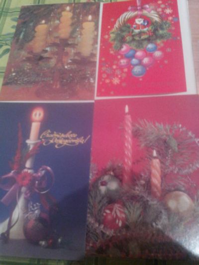 Лот: 6604794. Фото: 1. Новогодние открытки, с 1 Мая и... Открытки, конверты