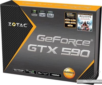 Лот: 5918986. Фото: 1. Zotac gtx590. Видеокарты