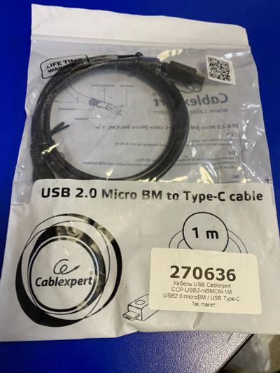 Лот: 19235933. Фото: 1. Кабель USB Cablexpert CCP-USB2-mBMCM-1M... Дата-кабели, переходники