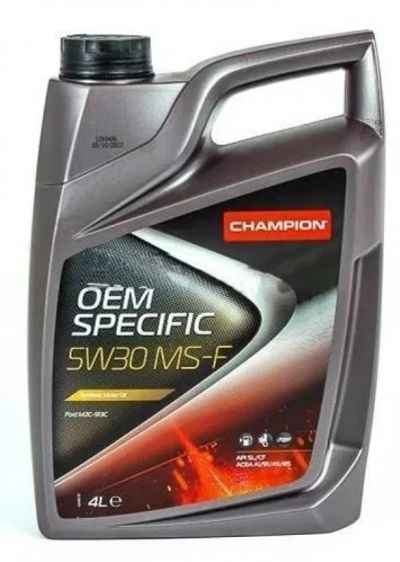 Лот: 20351262. Фото: 1. CHAMPION OEM SPECIFIC 5W30 MS-F... Масла, жидкости