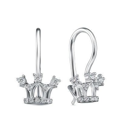 Лот: 23875936. Фото: 1. Серебряные серьги с фианитами. Серьги, каффы