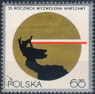 Лот: 25169325. Фото: 1. 1970. Польша. Памятник Нике в... Марки
