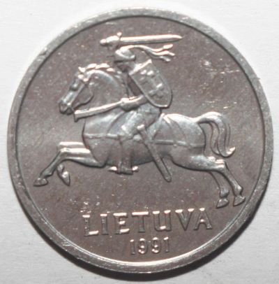Лот: 5982173. Фото: 1. 1 цент 1991 год. Литва. Европа