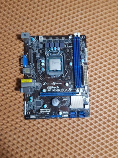 Лот: 20064884. Фото: 1. Материнская плата asrock h61m-vg4. Материнские платы