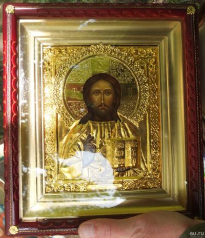 Лот: 17738784. Фото: 1. икона Вседержитель,Софрино,латунный... Предметы интерьера и быта