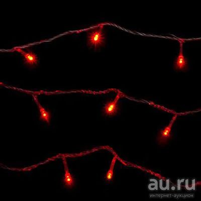 Лот: 8384434. Фото: 1. Гирлянда электр. LED 100 красных... Гирлянды, шарики, новогодние аксессуары