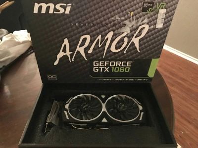 Лот: 11020889. Фото: 1. Видеокарты 1060 6GB MSI Armor... Видеокарты