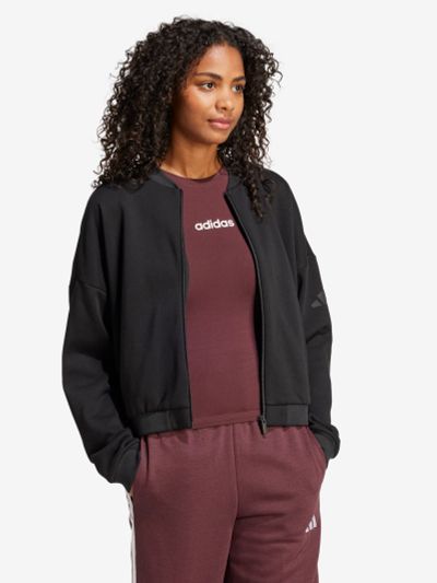 Лот: 25771866. Фото: 1. Толстовка женская adidas, Черный. Легкие куртки, толстовки