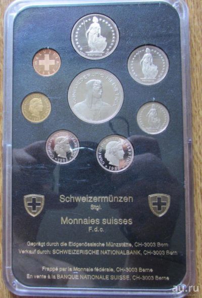 Лот: 10175518. Фото: 1. Швейцария 1983 Официальный набор... Наборы монет