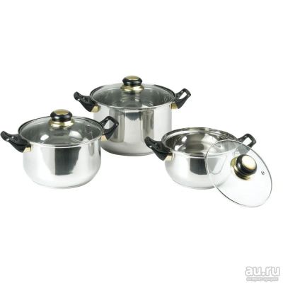 Лот: 13045536. Фото: 1. Набор кастрюль Classic из 6 предметов... Другое (посуда, кухонная утварь)