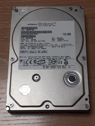 Лот: 21254174. Фото: 1. HDD 320gb Sata 3.5" Hitachi жесткий... Жёсткие диски (HDD)