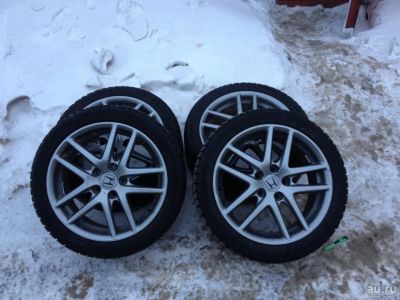 Лот: 13048088. Фото: 1. Honda Accord R17 + michelin x-ice... Шины на дисках