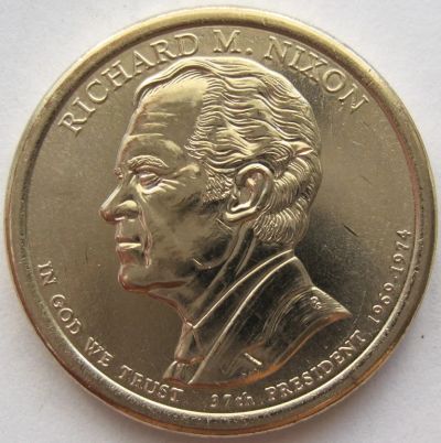 Лот: 6931619. Фото: 1. США 1 доллар 2016. 37-й президент... Америка
