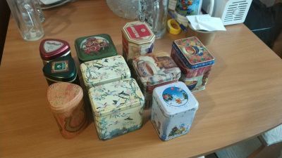 Лот: 14570980. Фото: 1. Баночки жестяные для чая. Контейнеры, банки