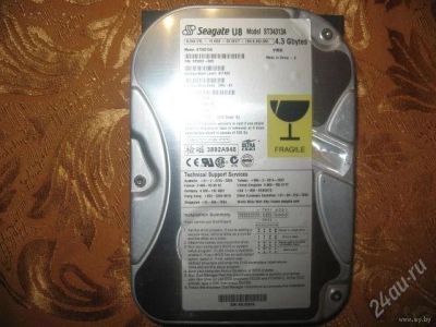 Лот: 2474588. Фото: 1. HDD 4.3GB SEAGATE U8 ST34313A... Жёсткие диски (HDD)