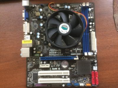 Лот: 11383817. Фото: 1. ASROC h55m-le + intel i3 530... Материнские платы