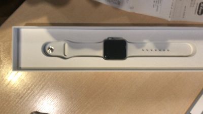Лот: 16225708. Фото: 1. Apple Watch 3 38mm White. Смарт-часы, фитнес-браслеты, аксессуары