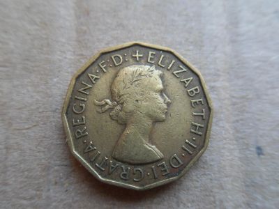 Лот: 16017780. Фото: 1. Великобритания 3 пенса 1959. Великобритания и острова