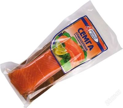 Лот: 2202713. Фото: 1. Семга филе слабо соленая в вакуумной... Икра, рыба, морепродукты