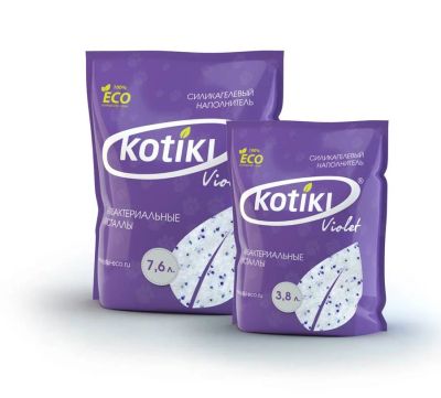 Лот: 8213883. Фото: 1. Наполнитель Kotiki (котики) силикагель... Миски, лотки, наполнители