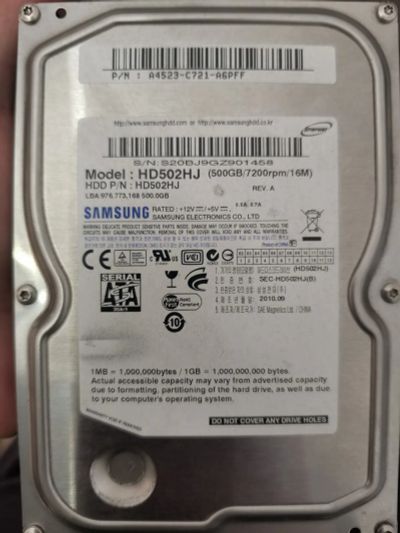 Лот: 23689347. Фото: 1. Жесткий диск 500 гб 3.5. Жёсткие диски (HDD)