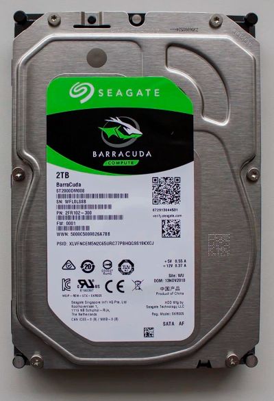 Лот: 15232233. Фото: 1. Жесткий диск Seagate BarraCuda... Жёсткие диски (HDD)