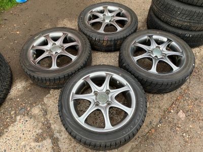 Лот: 16353812. Фото: 1. Work R14 + Bridgestone VRX, 165... Шины на дисках