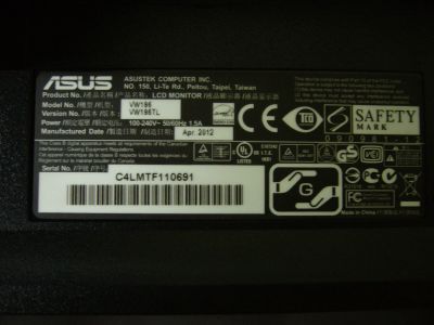 Лот: 17664557. Фото: 1. монитор ASUS VW196T ("19"). ЖК-мониторы