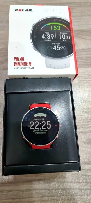 Лот: 15419263. Фото: 1. Polar Vantage M RED. Браслеты