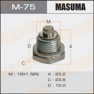 Лот: 17645097. Фото: 1. Пробка Masuma 75/M18x1.5 с магнитом... Расходные материалы